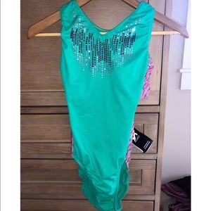 Seafoam Starlet Tank Leotard Aly Raisman GK ELITE
